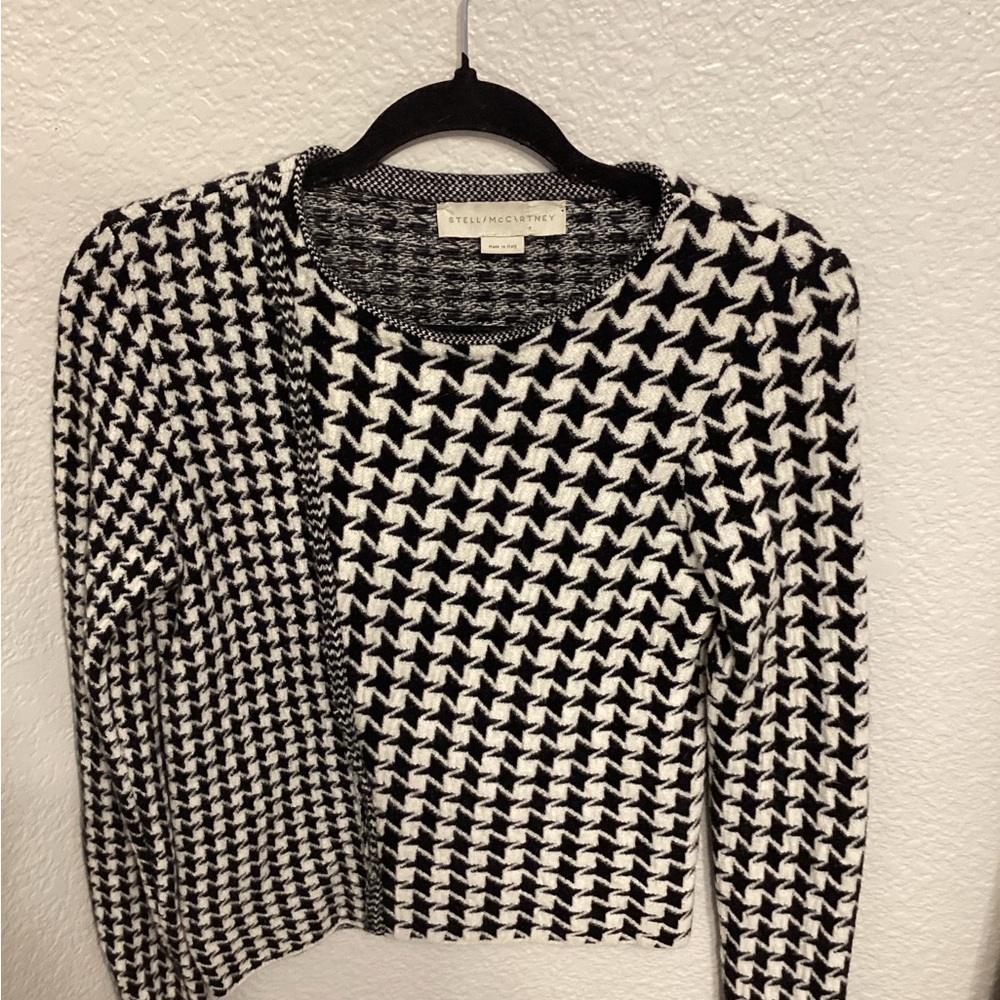 Stella McCartney 2014 Runway Black White Mini Shift Sweater